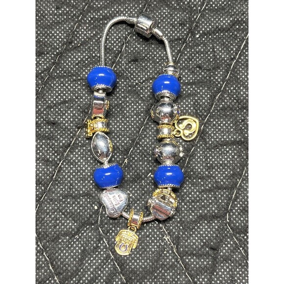 BGE Indianapols Colts Theme Charm Bracelet W/  13 - Charms - Picture 1 of 6